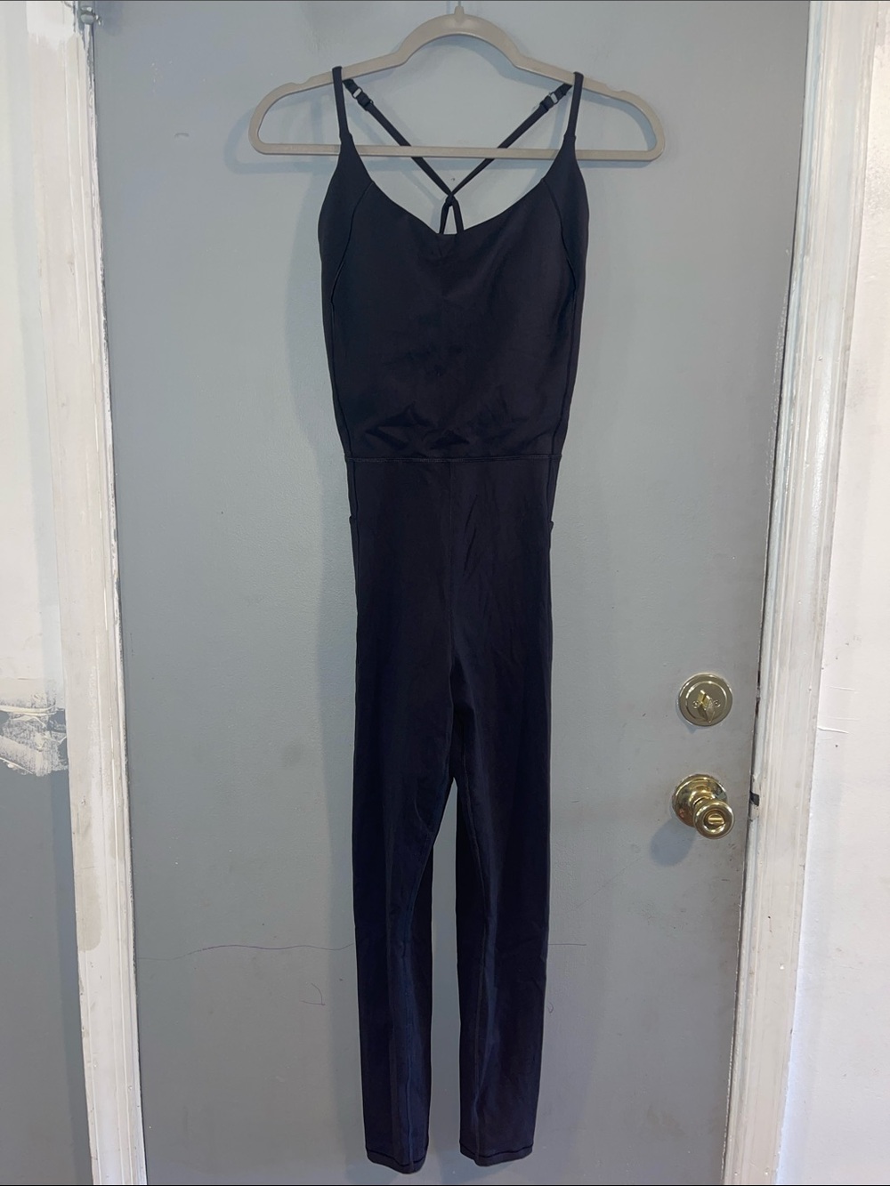 CALIA by Carrie Underwood‎ Black Slim-Strap Jumpsuit Size M